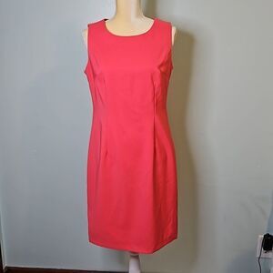 Scarlet, pink sleeveless dress.  Size 8.